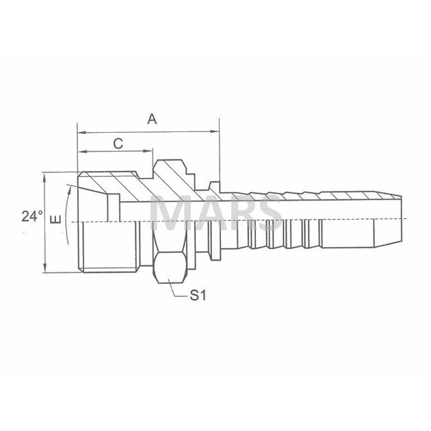 Hydr.koncovka CEL DN16 / M27x2